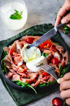 Burrata e prosciutto crudo